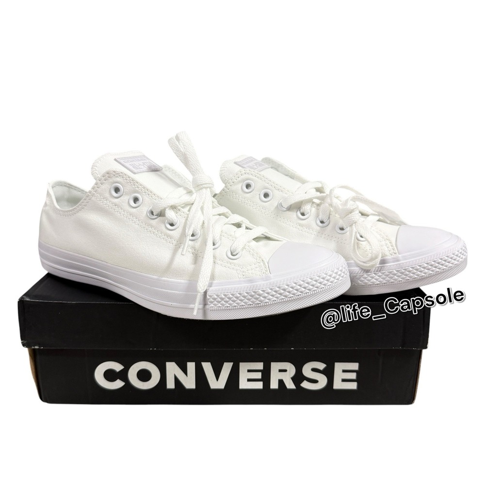 Mens 9 Converse All Star CT OX Sneakers White Casual Shoes Low Top Monochrome